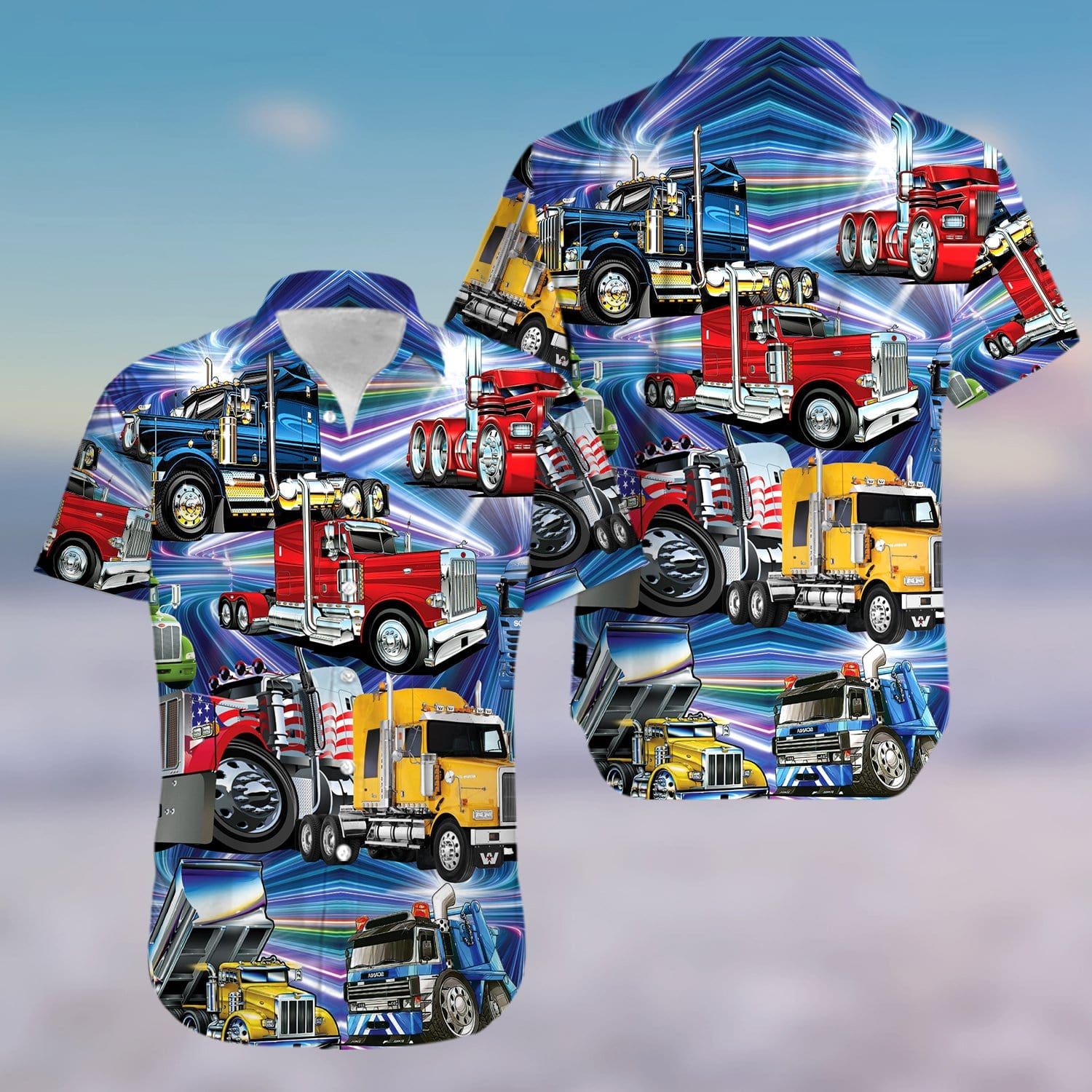 Felacia [Hawaii Shirt] Amazing Trucks Are Like Kisses You Can't Just Have One Unisex Hawaiian Aloha Shirts-ZX3288